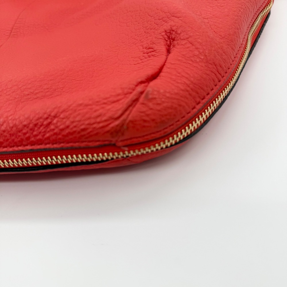 Tory Burch Ivy Slouchy Satchel Samba Red Pebbled Leather Handbag 32163 NEW - Picture 7 of 16